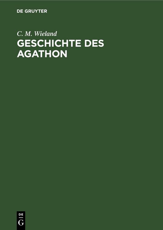 Produktbild: Geschichte des Agathon