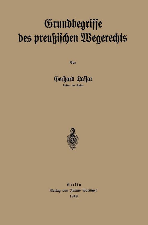 Produktbild: Grundbegriffe des preu&szlig;ischen Wegerechts