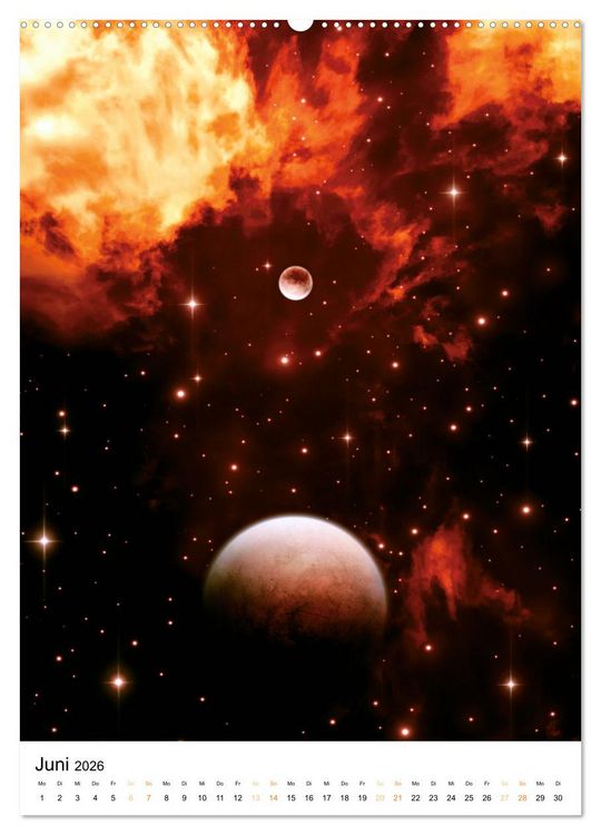 Produktbild: Galaxien und Nebulare (Wandkalender 2026 DIN A2 hoch), CALVENDO Monatskalender