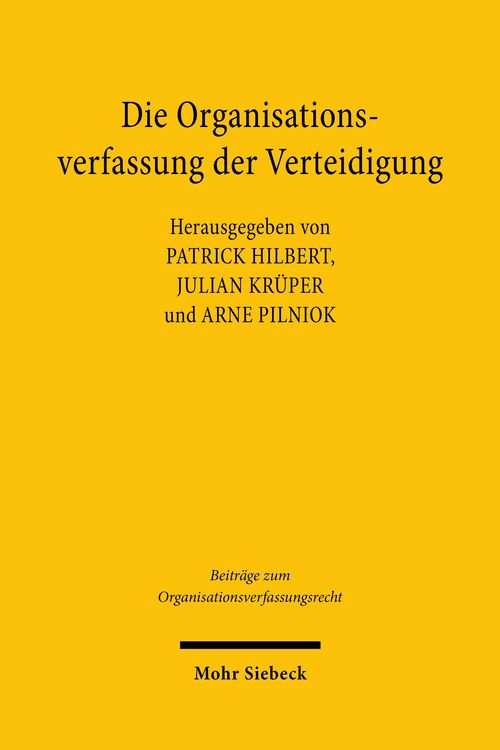 Produktbild: Die Organisationsverfassung der Verteidigung