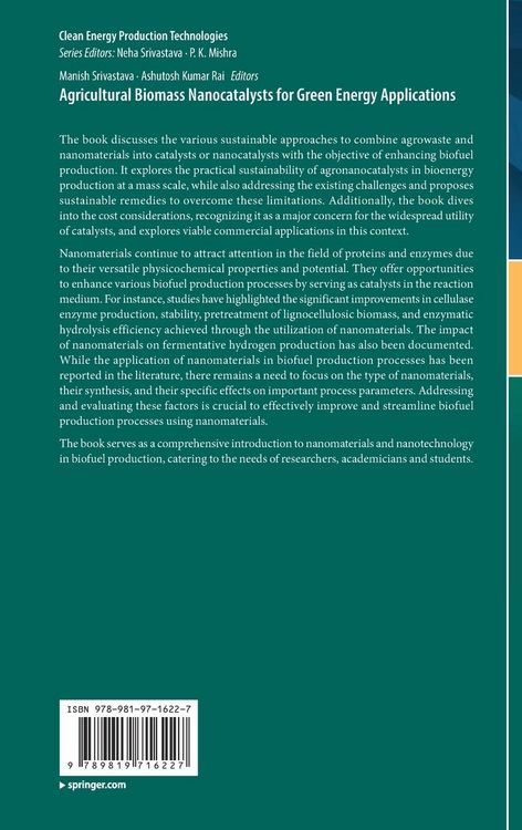 Produktbild: Agricultural Biomass Nanocatalysts for Green Energy Applications