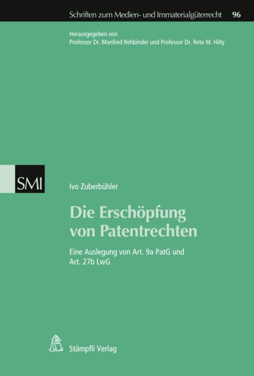 Bild vom Artikel Die Erschöpfung von Patentrechten vom Autor Ivo Zuberbühler