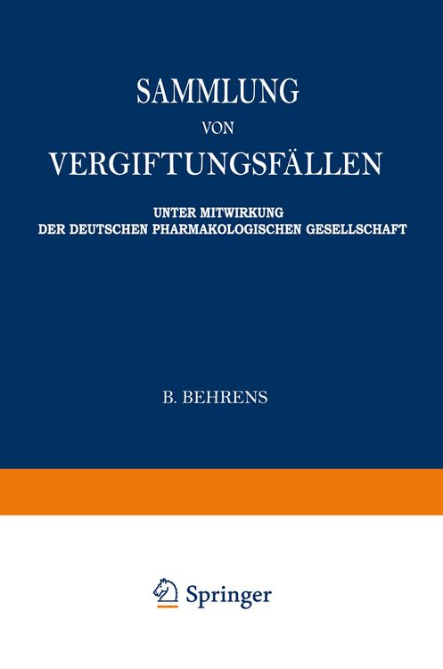 Produktbild: Sammlung von vergiftungsf&auml;llen