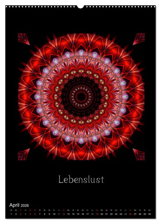 Produktbild: Mandalas - Spiegel der Seele (Wandkalender 2026 DIN A2 hoch), CALVENDO Monatskalender