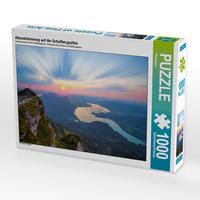 Produktbild: CALVENDO Puzzle Abendstimmung auf der Schafbergspitze | 1000 Teile Lege-Gr&ouml;&szlig;e 64x48cm Foto-Puzzle f&uuml;r gl&uuml;ckliche Stunden