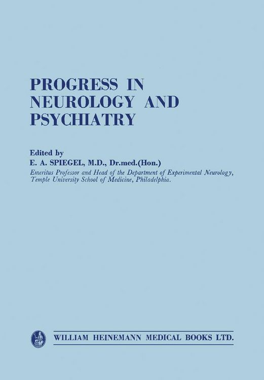 Produktbild: Progress in Neurology and Psychiatry