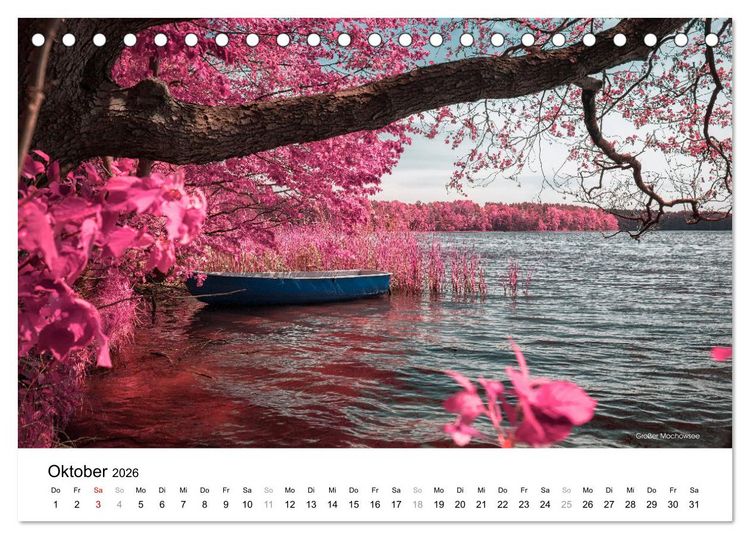 Produktbild: Die Lausitz im faszinierenden Infrarotlicht (Tischkalender 2026 DIN A5 quer), CALVENDO Monatskalender