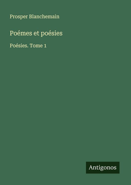 Produktbild: Po&eacute;mes et po&eacute;sies