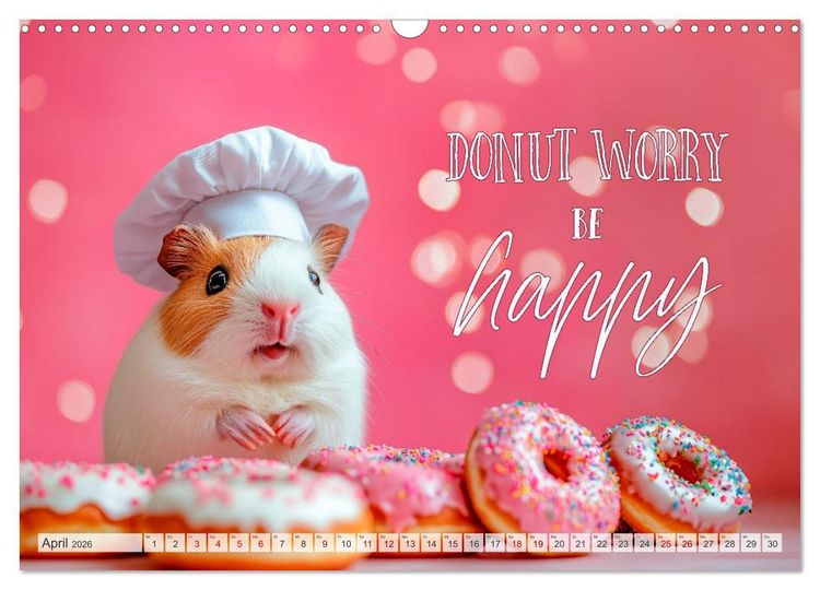 Produktbild: Meerschweinchen LUSTIG DURCHS JAHR (Wandkalender 2026 DIN A3 quer), CALVENDO Monatskalender