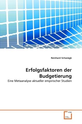 Produktbild: Schwiegk, R: Erfolgsfaktoren der Budgetierung