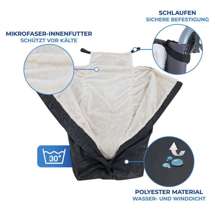 Produktbild: Rollstuhl-W&auml;rmesack, wasser- und winddicht