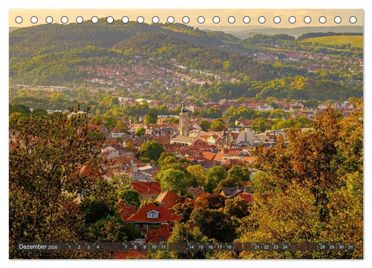 Produktbild: Ein Blick auf die Wartburgstadt Eisenach (Tischkalender 2026 DIN A5 quer), CALVENDO Monatskalender
