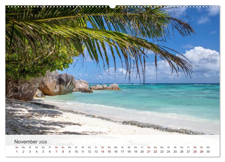 Produktbild: Seychellen - Trauminseln im Indischen Ozean (Wandkalender 2026 DIN A2 quer), CALVENDO Monatskalender