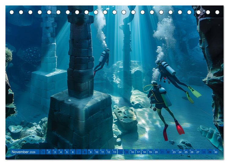 Produktbild: Erlebe mit mir verzaubernde Unterwasserwelten Tauchen (Tischkalender 2026 DIN A5 quer), CALVENDO Monatskalender
