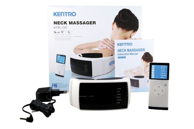 Elektrischer Nacken Masseur, Massagegerät mit FIR-Infrarotwärme, Vibrationsmassage & Magnetfeld