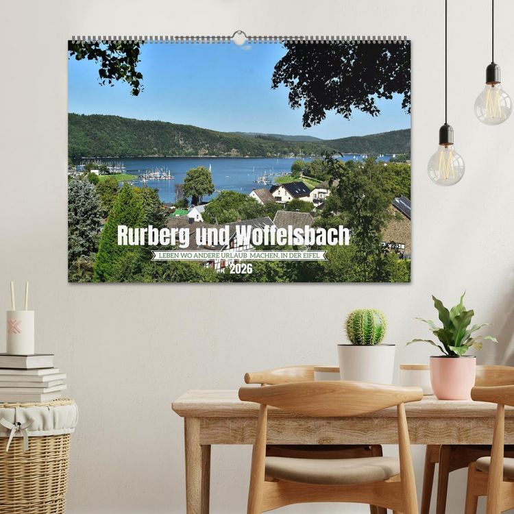 Produktbild: Rurberg und Woffelsbach - Leben wo andere Urlaub machen, in der Eifel (Wandkalender 2026 DIN A2 quer), CALVENDO Monatskalender