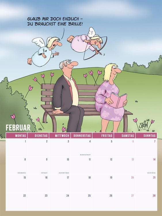 Produktbild: Viel Spa&szlig; im neuen Jahr 2027 mit Uli Stein: Monatsplaner mit komplett neuen Cartoons