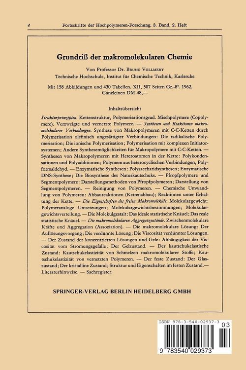 Produktbild: Fortschritte der Hochpolymeren-Forschung / Advances in Polymer Science