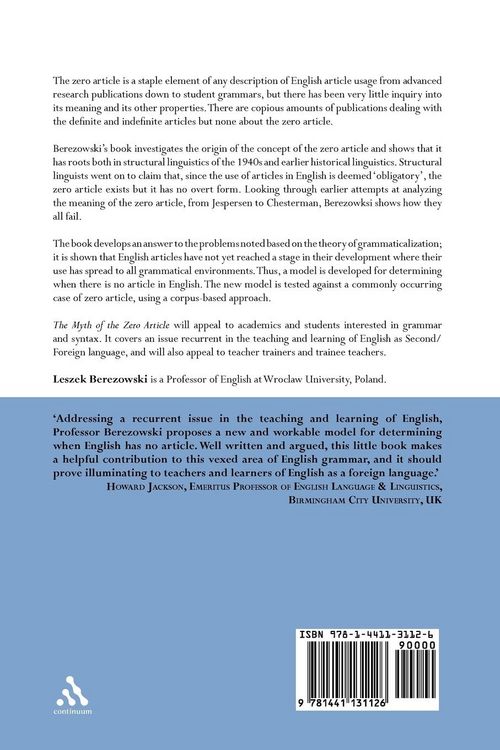 Produktbild: The Myth of the Zero Article