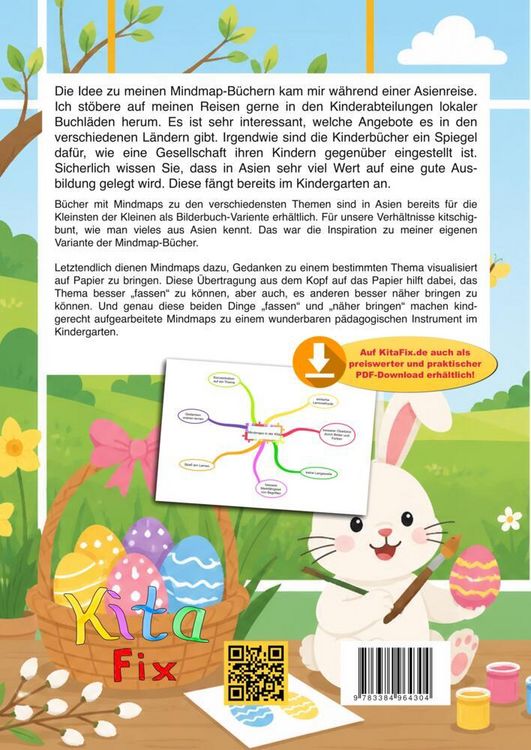Produktbild: KitaFix-Mindmap Ostern (Fertig ausgearbeitete Gedankenlandkarten f&uuml;r die Vorschularbeit in Kindergarten und Kita)
