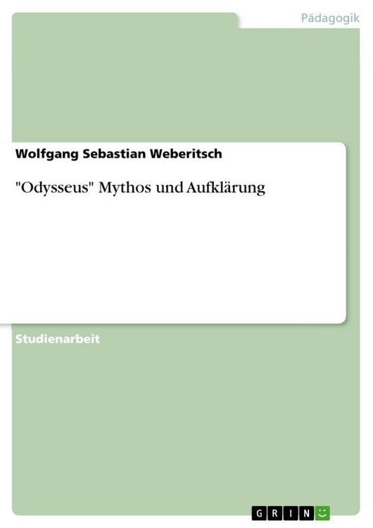 Produktbild: "Odysseus" Mythos und Aufkl&auml;rung