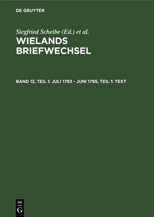 Produktbild: Juli 1793 - Juni 1795, Teil 1: Text