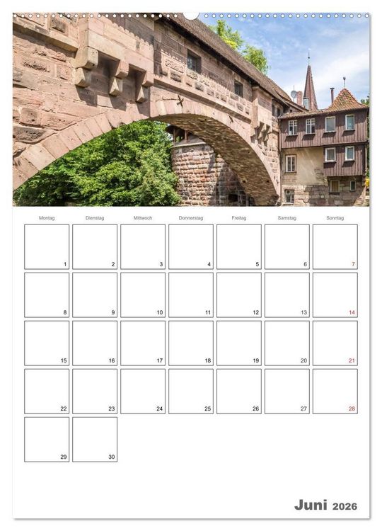 Produktbild: N&Uuml;RNBERG Bezauberndes Altstadtherz / Terminplaner (hochwertiger Premium Wandkalender 2026 DIN A2 hoch), Kunstdruck in Hochglanz