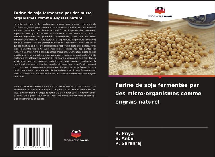 Produktbild: Farine de soja ferment&eacute;e par des micro-organismes comme engrais naturel