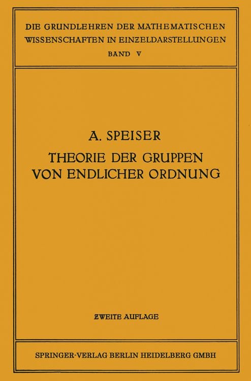 Produktbild: Die Theorie der Gruppen von Endlicher Ordnung