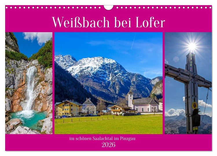 Produktbild: Wei&szlig;bach bei Lofer (Wandkalender 2026 DIN A3 quer), CALVENDO Monatskalender