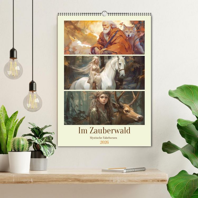 Produktbild: Im Zauberwald. Mystische Fabelwesen (Wandkalender 2026 DIN A2 hoch), CALVENDO Monatskalender