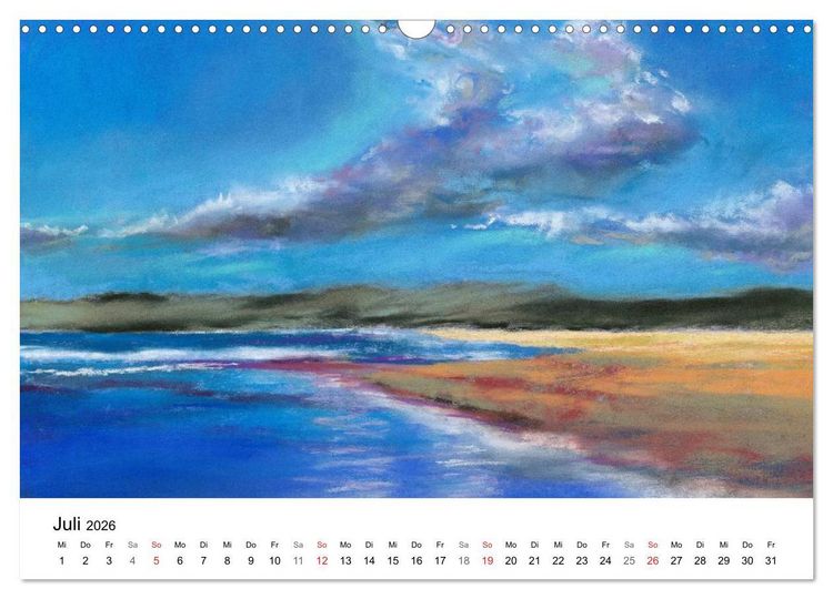 Produktbild: Das Meer in Pastellkreide (Wandkalender 2026 DIN A3 quer), CALVENDO Monatskalender