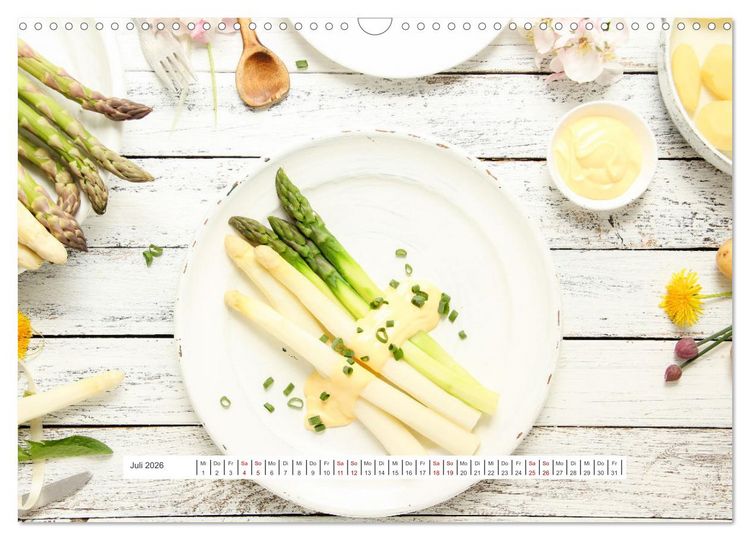 Produktbild: K&ouml;stlicher Spargel (Wandkalender 2026 DIN A3 quer), CALVENDO Monatskalender