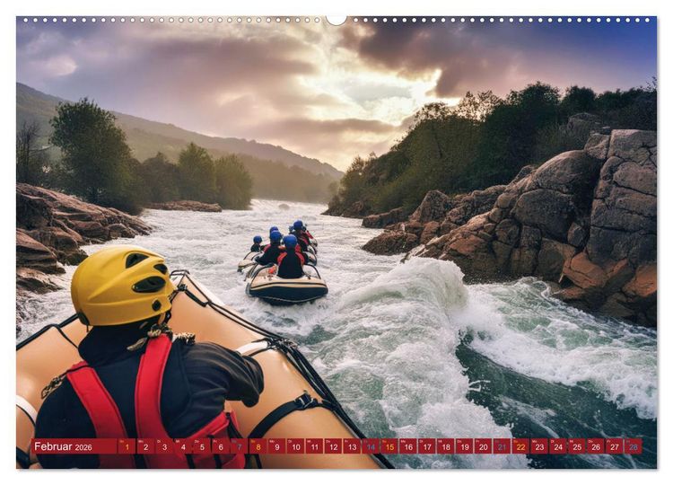 Produktbild: Faszination Wildwasser - Rafting (Wandkalender 2026 DIN A2 quer), CALVENDO Monatskalender