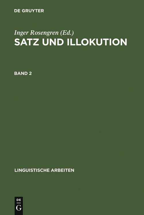Produktbild: Satz und Illokution