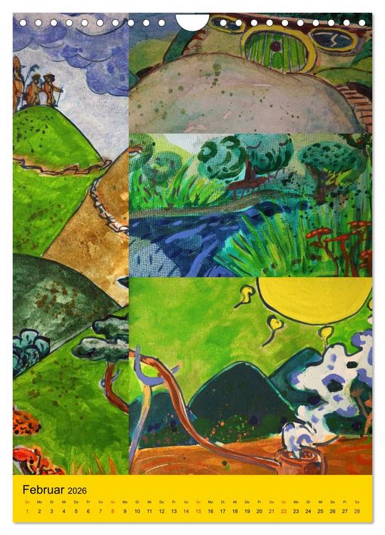 Produktbild: Thilia. Reise durch Mittelerde. Acrylmalerei von Michael Weiler. (Wandkalender 2026 DIN A4 hoch), CALVENDO Monatskalender