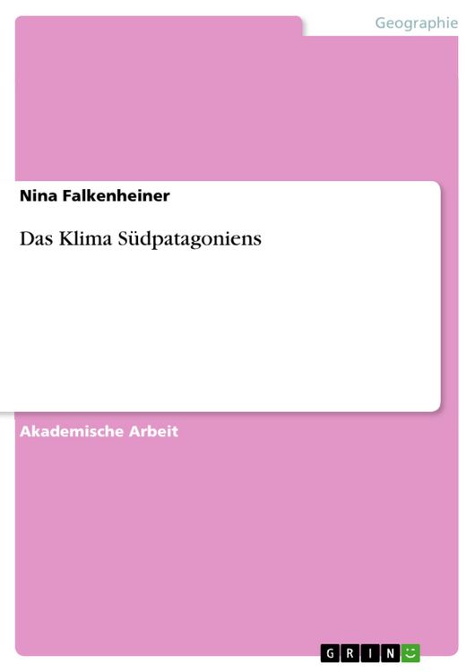 Produktbild: Das Klima S&uuml;dpatagoniens