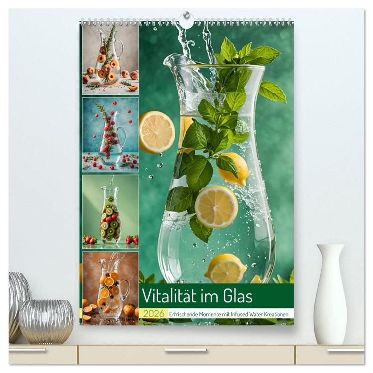 Produktbild: Vitalit&auml;t im Glas - Erfrischende Momente mit Infused Water Kreationen (hochwertiger Premium Wandkalender 2026 DIN A2 hoch), Kunstdruck in Hochglanz