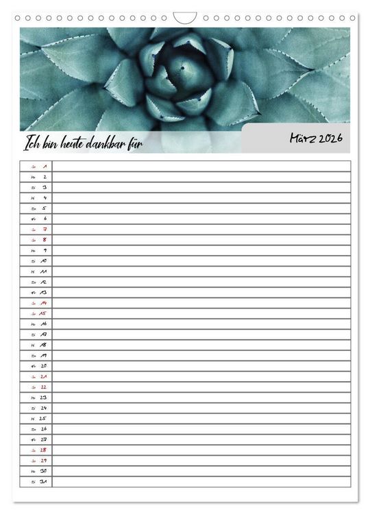 Produktbild: Ich bin dankbar - ein Jahr voller Achtsamkeit (Wandkalender 2026 DIN A3 hoch), CALVENDO Monatskalender