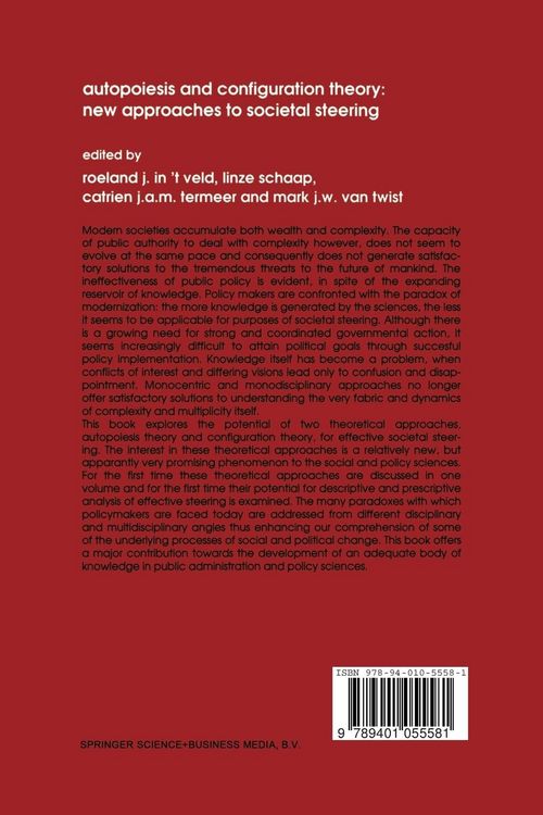 Produktbild: Autopoiesis and Configuration Theory: New Approaches to Societal Steering