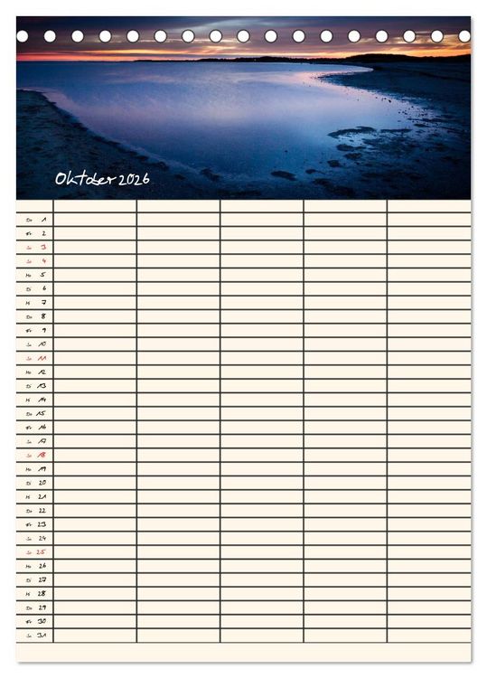 Produktbild: Noch mehr F&ouml;hrweh Familienplaner (Tischkalender 2026 DIN A5 hoch), CALVENDO Monatskalender