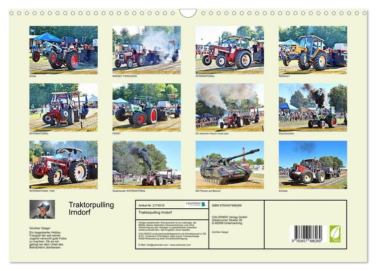 Produktbild: Traktorpulling Irndorf (Wandkalender 2026 DIN A3 quer), CALVENDO Monatskalender