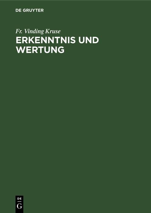 Produktbild: Erkenntnis und Wertung