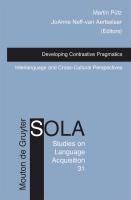 Produktbild: Developing Contrastive Pragmatics