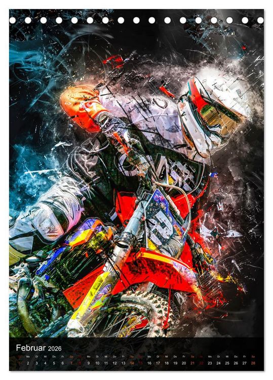 Produktbild: Motocross - einfach faszinierend (Tischkalender 2026 DIN A5 hoch), CALVENDO Monatskalender
