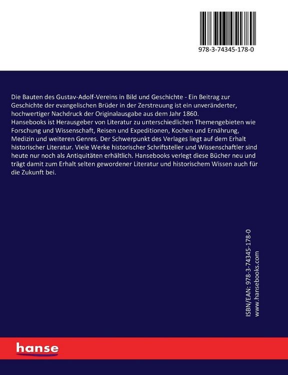 Produktbild: Die Bauten des Gustav-Adolf-Vereins in Bild und Geschichte