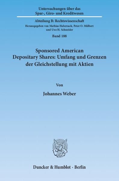 Produktbild: Sponsored American Depositary Shares: Umfang und Grenzen der Gleichstellung mit Aktien.