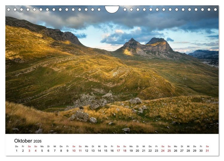 Produktbild: Montenegro - Land der schwarzen Berge (Wandkalender 2026 DIN A4 quer), CALVENDO Monatskalender