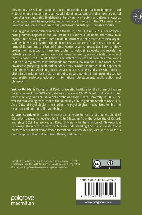 Produktbild: An Interdependent Approach to Happiness and Well-Being