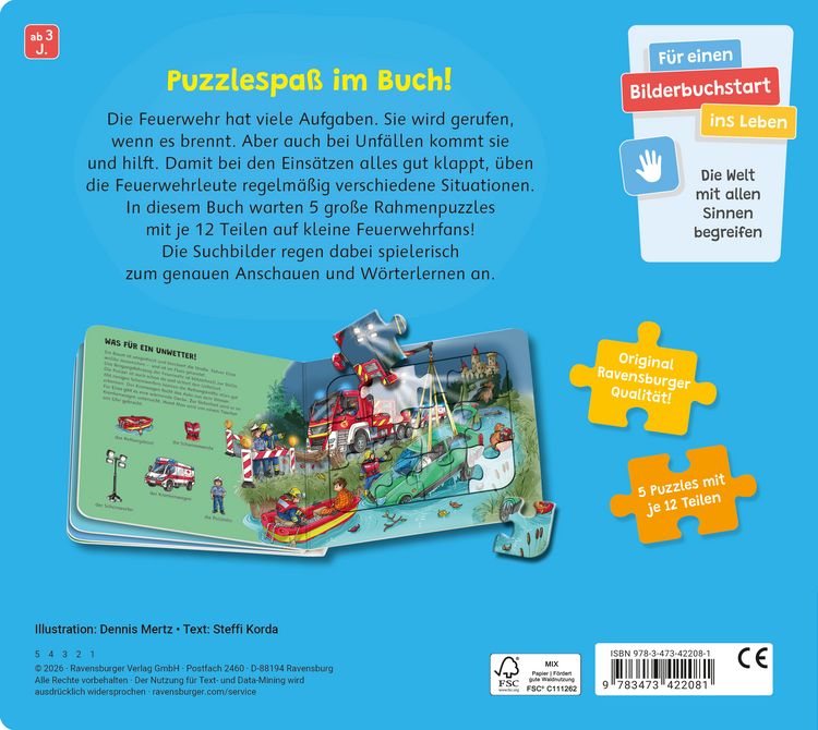 Produktbild: Ravensburger&reg; Puzzle-Buch: Feuerwehr